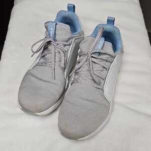 Skechers Light Gray and Blue Golf Performance Lace-Up Sneakers